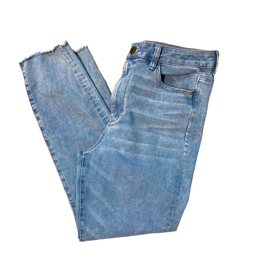 American Eagle Outfitters Light Highest Rise Raw Hem Jeggings Size 14 Reg